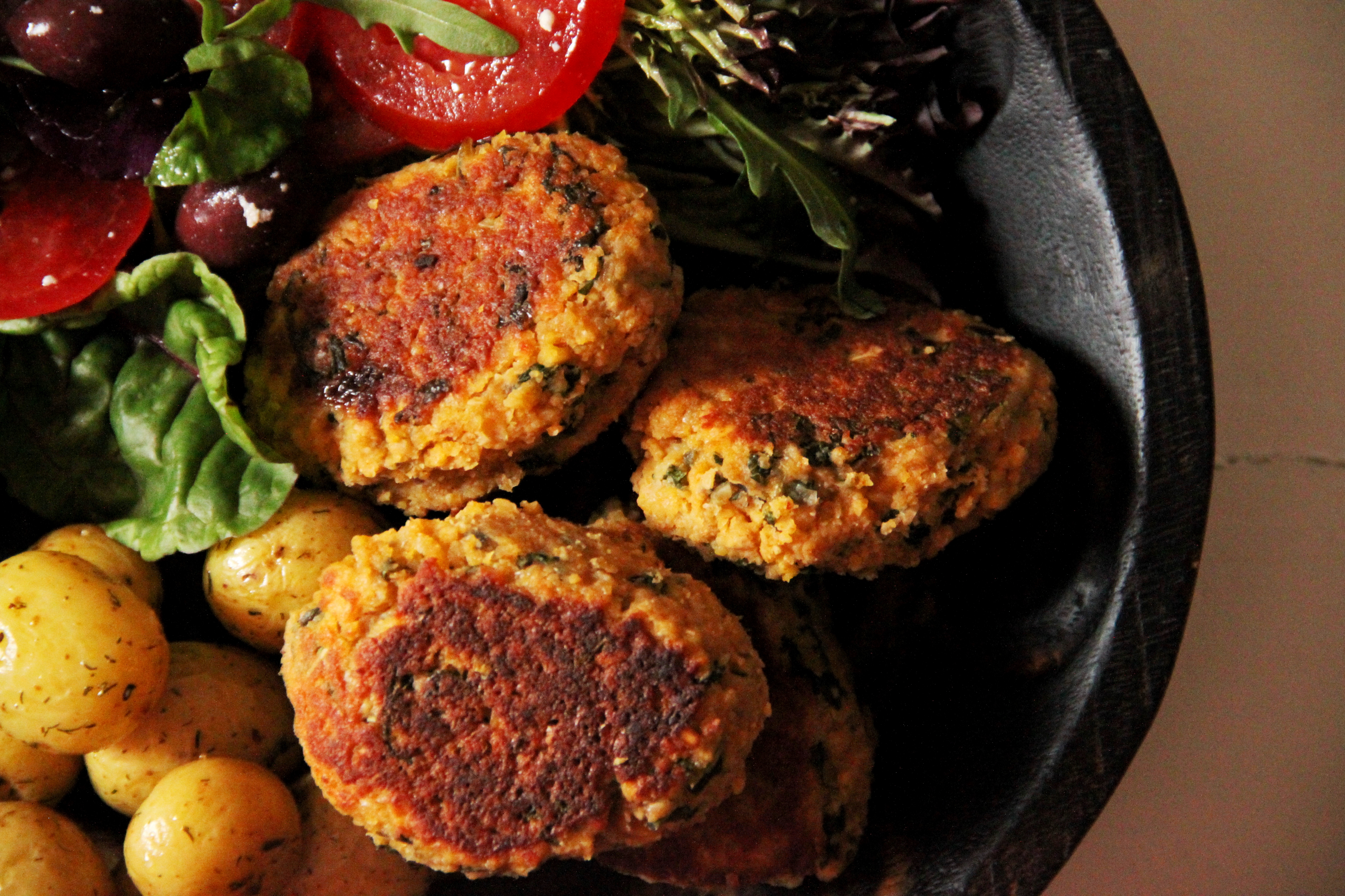 Frikadeller med grønkål